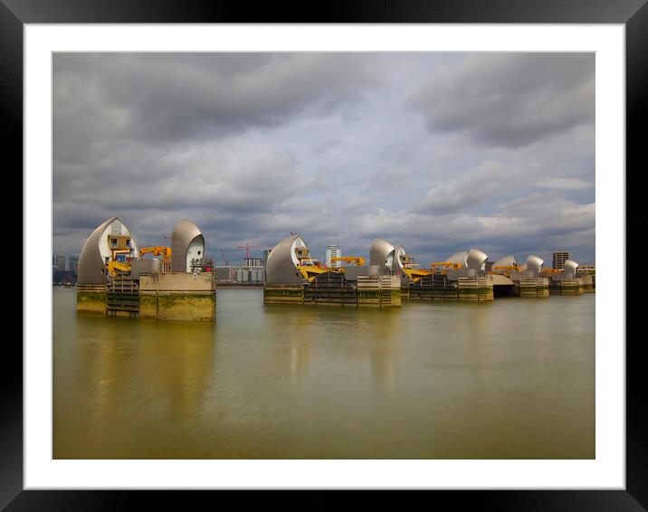 Thames Barrier London Framed Mounted Print by Clive Eariss