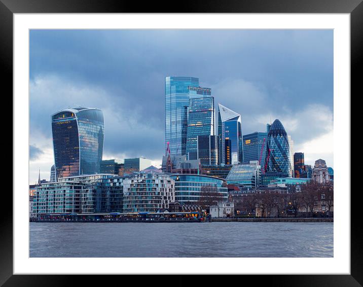 London River View Framed Mounted Print by Clive Eariss