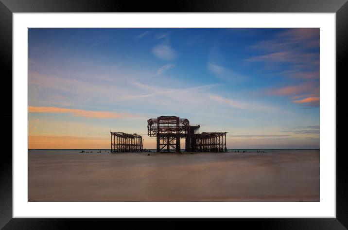 Sunrise Old Brighton Pier Framed Mounted Print by Clive Eariss