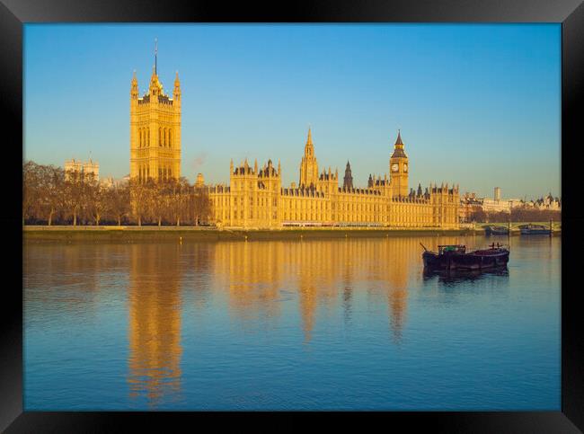 Sunrise Houses Of Parliament Framed Print by Clive Eariss