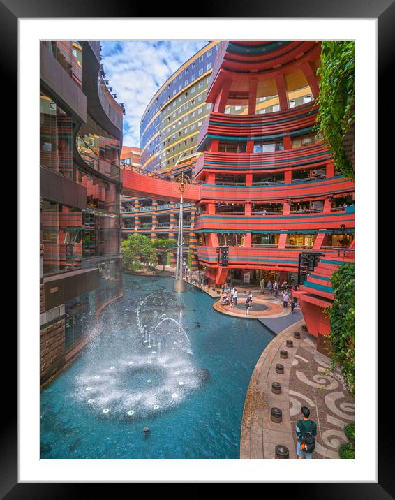 Canal City Hakata Framed Mounted Print by Clive Eariss