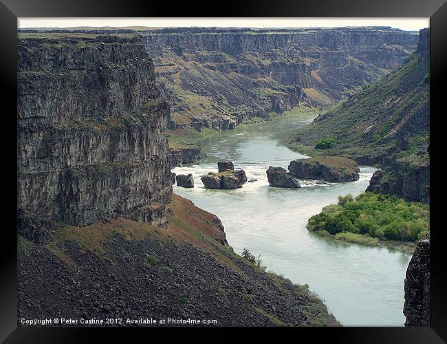 Snake River Canyon Framed Print by Peter Castine