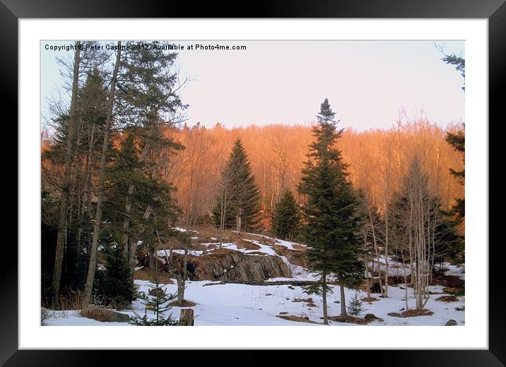 March Sundown Framed Mounted Print by Peter Castine