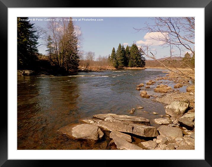 Connecticut River Framed Mounted Print by Peter Castine