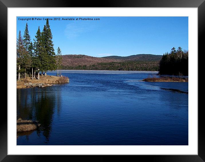 Second Connecticut Lake Framed Mounted Print by Peter Castine