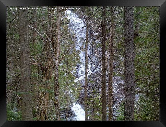 Beaver Brook Falls Framed Print by Peter Castine