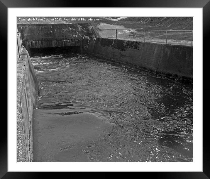 Murphy Dam Spillway Framed Mounted Print by Peter Castine