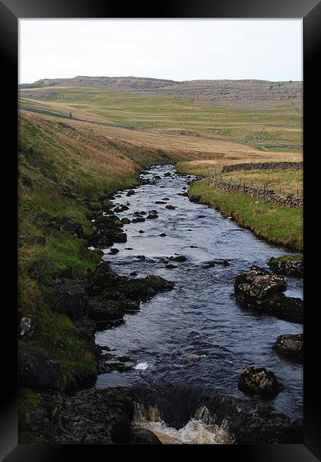 Stream and Scree Slopes Framed Print by Thomas Thorley
