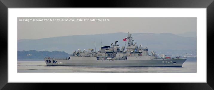 Navy Ship F245 Framed Mounted Print by Charlotte McKay
