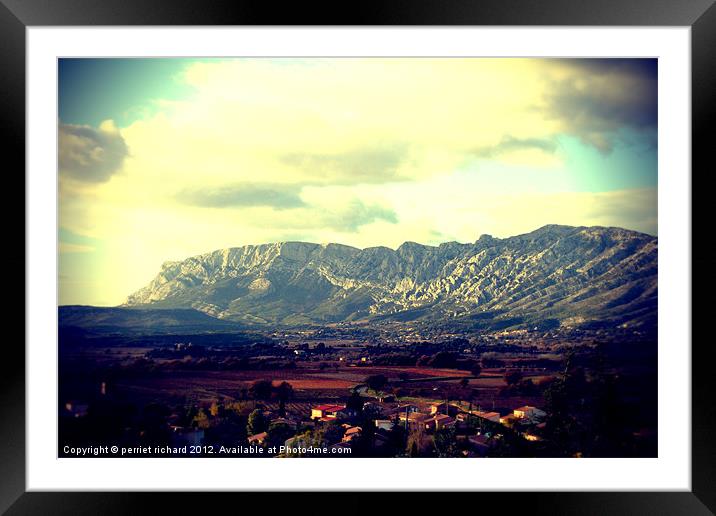 Sainte Victoire Mountain Framed Mounted Print by perriet richard
