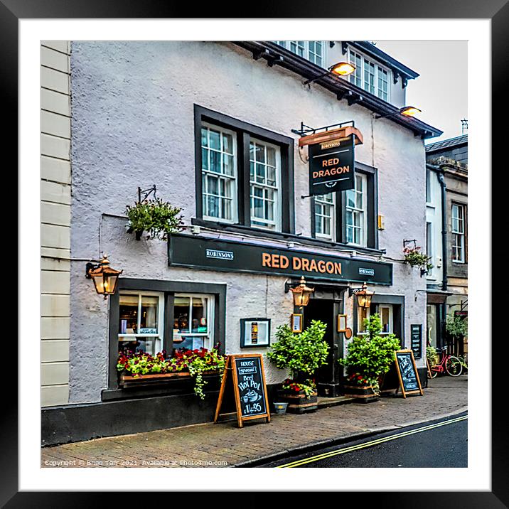 Red Dragon Pub Kirkby Lonsdale Framed Mounted Print by Brian Tarr