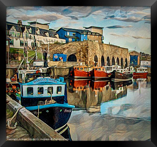 Seahouses Harbour Framed Print by Brian Tarr