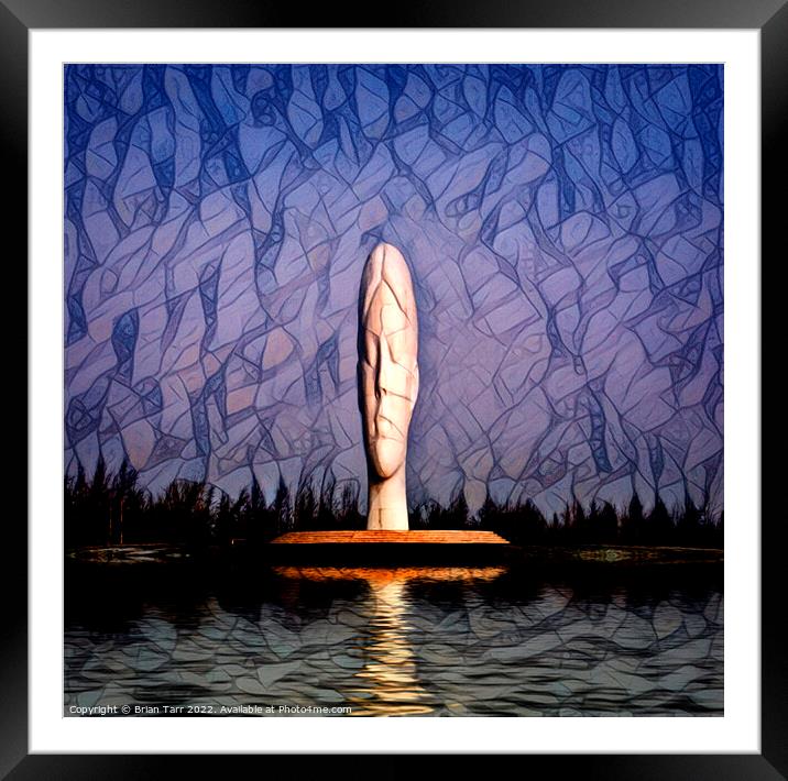 Surreal Dream Statue Framed Mounted Print by Brian Tarr