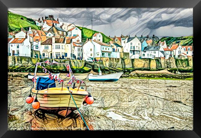 Staithes Seafront Framed Print by Brian Tarr