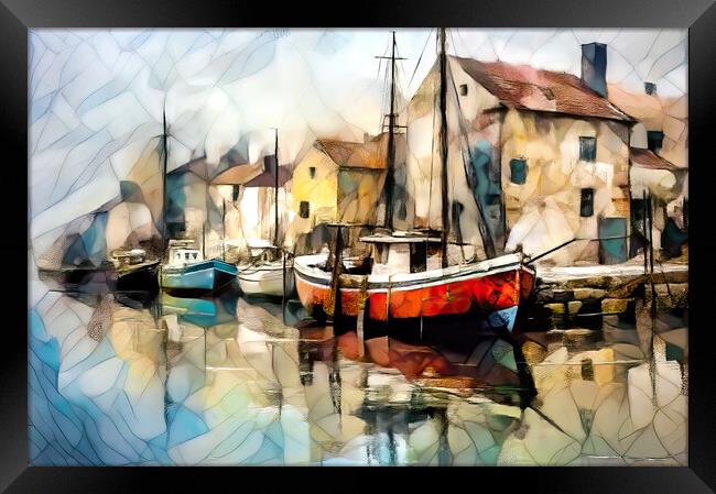 Old Fishing Village Framed Print by Brian Tarr