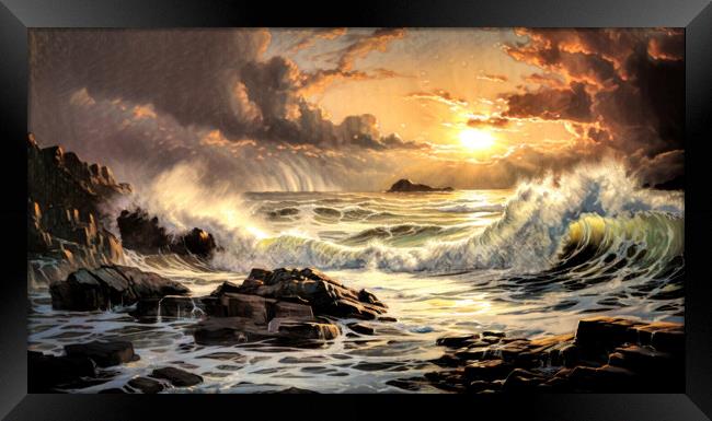 Ocean Sunset Framed Print by Brian Tarr