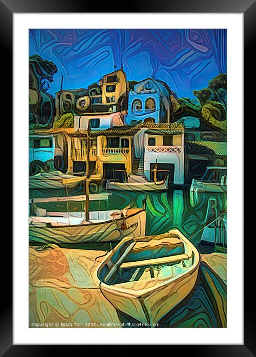 The Fishing Village Framed Mounted Print by Brian Tarr