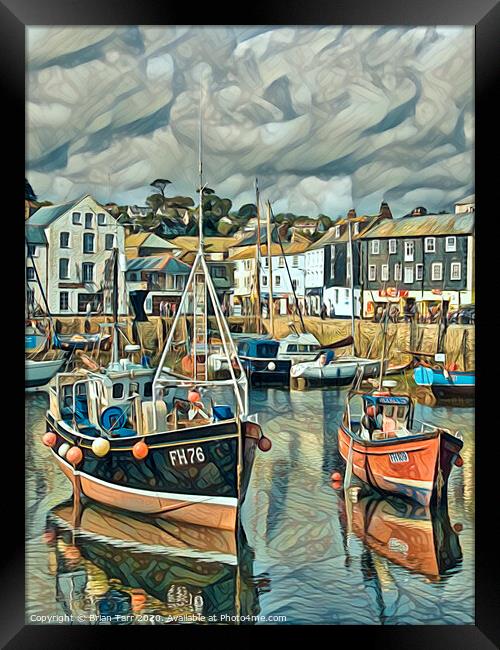 Mevagissey harbour Framed Print by Brian Tarr
