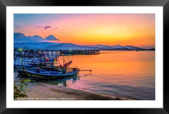 Koh Samui sunset Framed Mounted Print by Brian Tarr