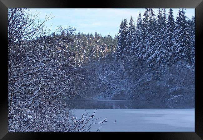 Staindale Lake in Winter Framed Print by Edward Denyer