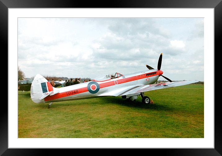 Spitfire Special Air Racer Framed Mounted Print by Edward Denyer