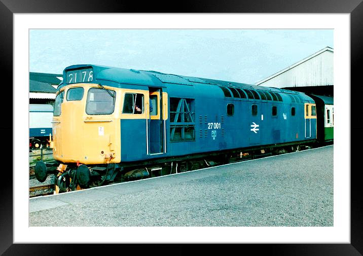 Class 27 Diesel Engine. Framed Mounted Print by Edward Denyer