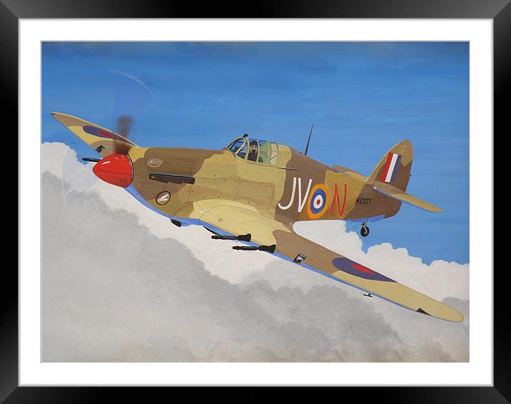 Hawker Hurricane Mk.IV Framed Mounted Print by Olive Denyer