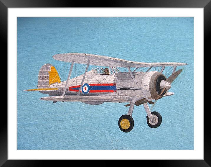 Gloster Gladiator Framed Mounted Print by Olive Denyer