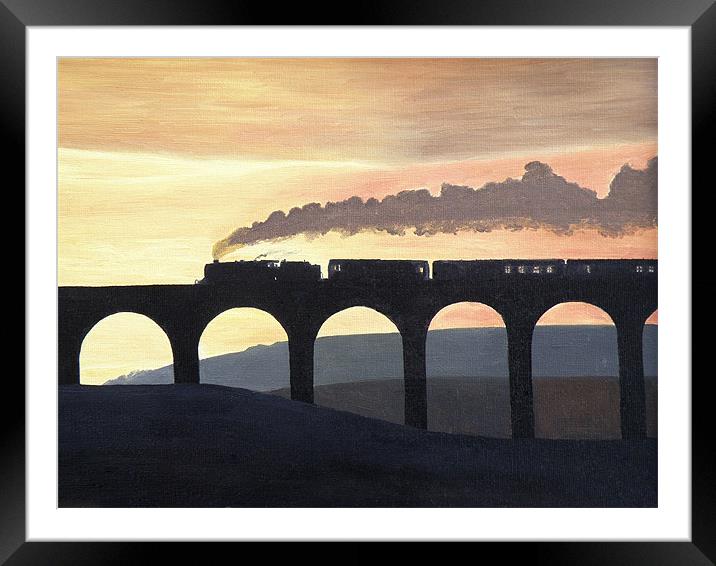 Ribblehead Viaduct Framed Mounted Print by Olive Denyer