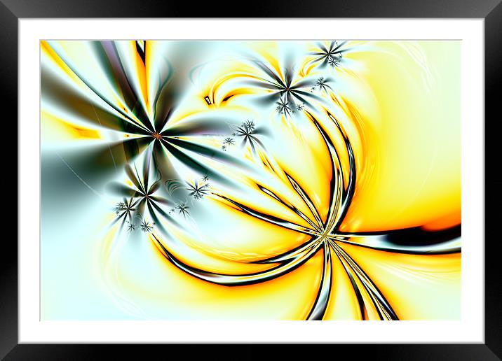 Floral Parachutes Fractal Framed Mounted Print by Jim Bryson