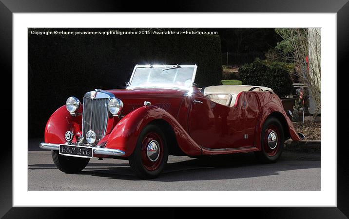  MG Classic Framed Mounted Print by Elaine Pearson