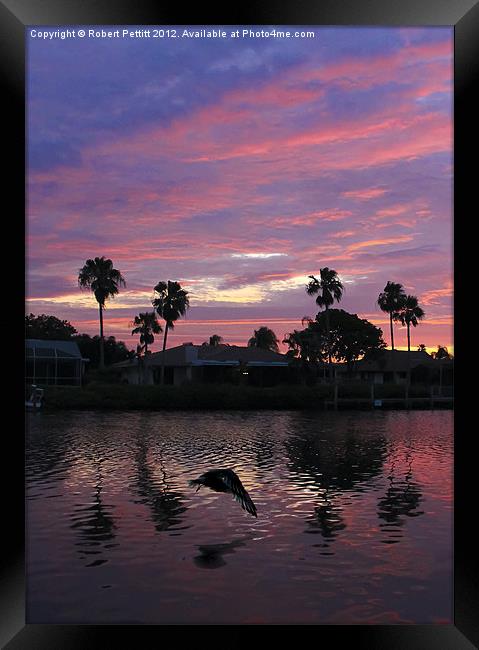 Sunset in Satellite Beach Framed Print by Robert Pettitt