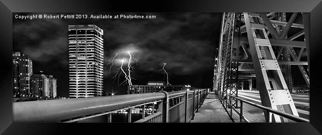 Jacksonville Panorama B&W Framed Print by Robert Pettitt