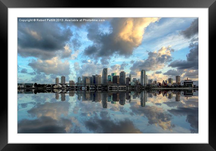 Miami the Mega City Framed Mounted Print by Robert Pettitt