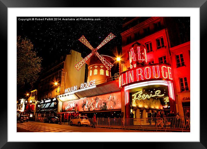 The Moulin Rouge Framed Mounted Print by Robert Pettitt
