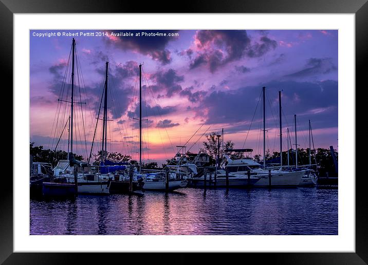 Sunset in Florida Framed Mounted Print by Robert Pettitt