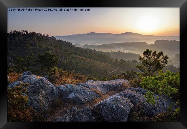  Rocks at Sunrise Framed Print by Robert Pettitt