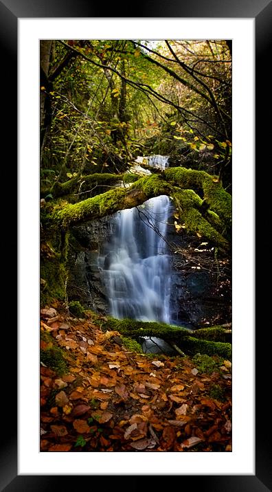 Waterfall at Reelig Framed Mounted Print by Macrae Images