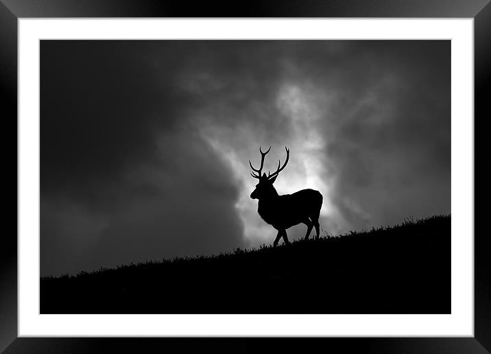 Black and white horizon Framed Mounted Print by Macrae Images