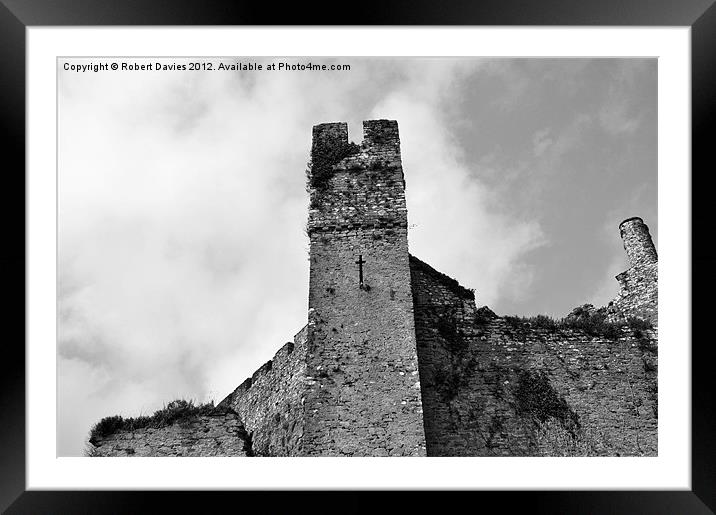 Manorbier Castle, Pembrokeshire Framed Mounted Print by Robert Davies
