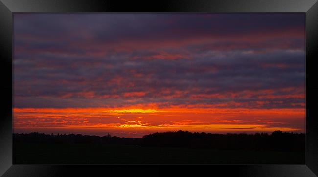 Yorkshire Sunset Framed Print by andrew hall