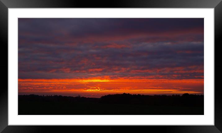 Yorkshire Sunset Framed Mounted Print by andrew hall