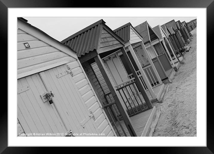 Beach Huts Framed Mounted Print by Adrian Wilkins