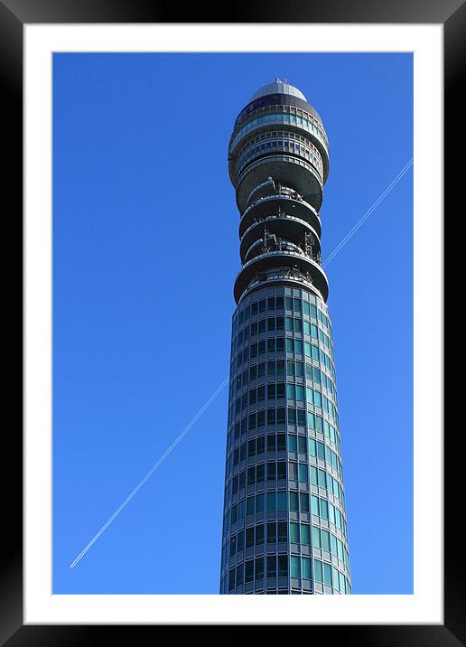 The BT Tower Framed Mounted Print by Adrian Wilkins