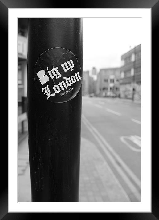 London Sticker Framed Mounted Print by Adrian Wilkins
