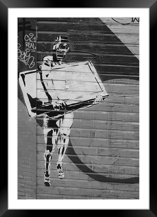 Graffiti Rioter Framed Mounted Print by Adrian Wilkins