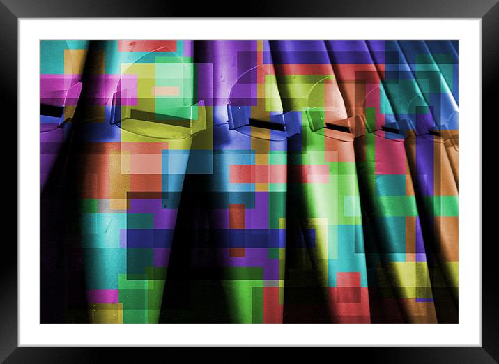 Pixel Pipes Framed Mounted Print by Adrian Wilkins