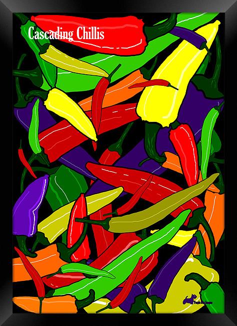 Cascading Chillis Framed Print by Adrian Wilkins