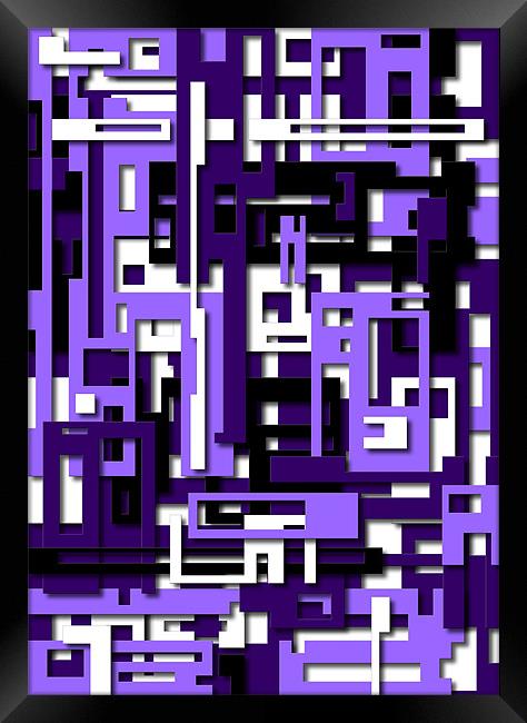 Purple Cutaway Layers Framed Print by Adrian Wilkins