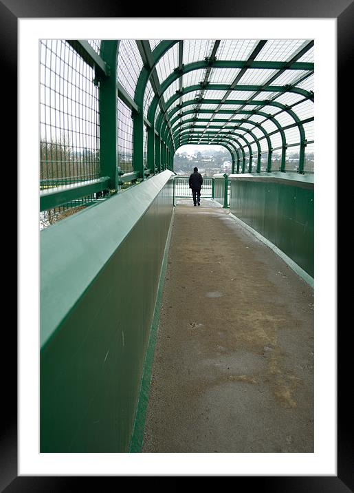 Railway Footbridge Framed Mounted Print by Adrian Wilkins